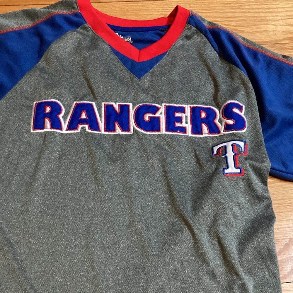 Texas Rangers size large polyester shirt by stiches #texasrangers